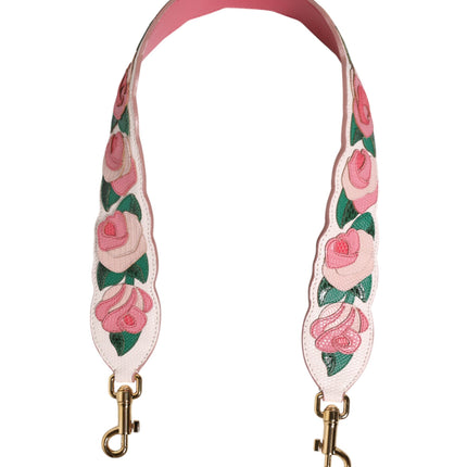 Dolce & Gabbana Strap White Floral Calf Leather Bag Accessory Shoulder