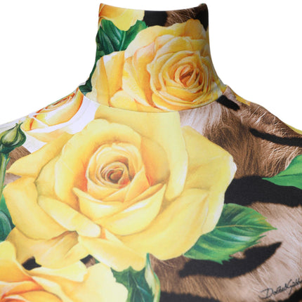 Dolce & Gabbana Multicolor Floral Print Sheath Mini Dress