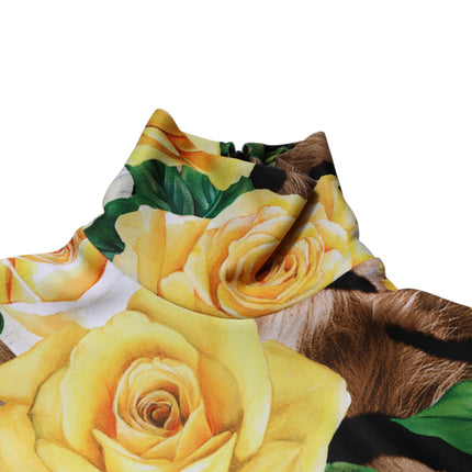 Dolce & Gabbana Multicolor Floral Print Sheath Mini Dress