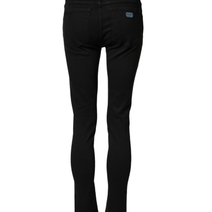 Dolce & Gabbana Black Cotton Skinny Mid Waist Denim Jeans
