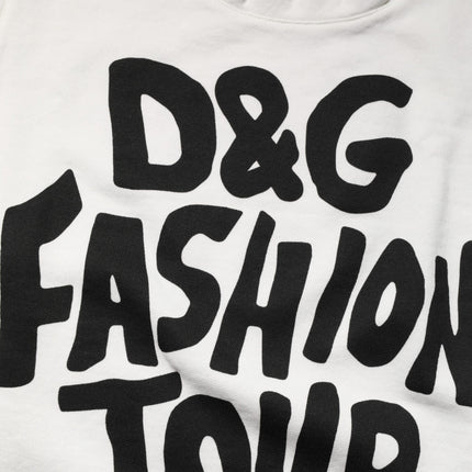 Dolce & Gabbana White Graphic CrewNeck Sleeveless Tank T-shirt