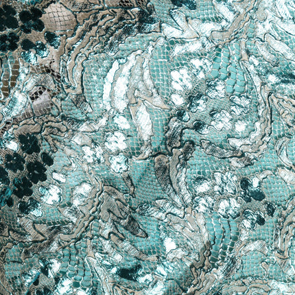 Dolce & Gabbana Blue Floral Brocade High Waist Mini Skirt