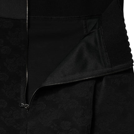 Dolce & Gabbana Black Nylon Embellished Lace Mini Skirt