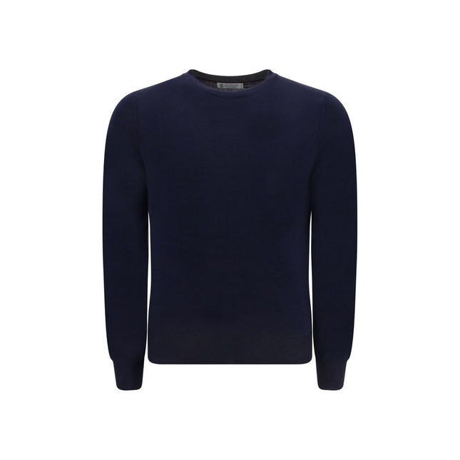Brunello Cucinelli Blue Wool Oves Aries Sweatshirt