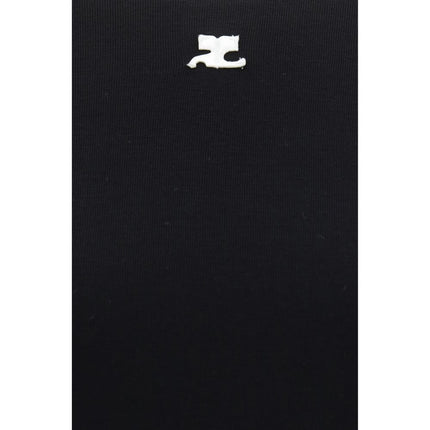 Courrèges Black Cotton T-Shirt
