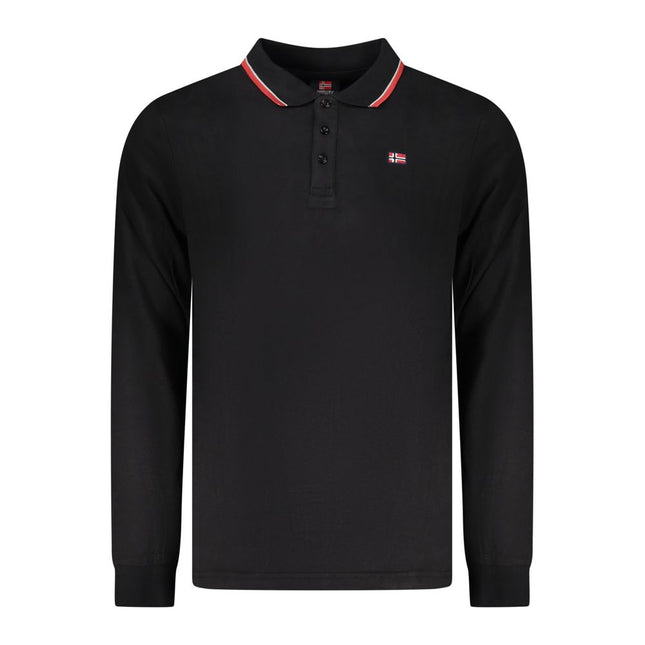 Norway 1963 Black Cotton Men Polo Shirt