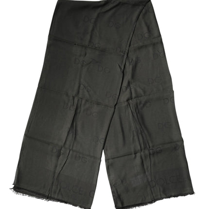 Dolce & Gabbana Black Modal Neck Wrap Men Shawl Men Scarf