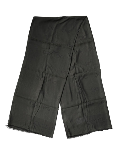 Dolce & Gabbana Black Modal Neck Wrap Men Shawl Men Scarf