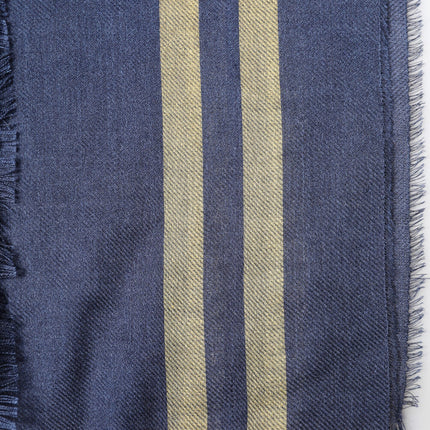 Dolce & Gabbana Blue Cashmere Neck Wrap Shawl Fringes Scarf