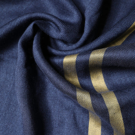 Dolce & Gabbana Blue Cashmere Neck Wrap Shawl Fringes Scarf