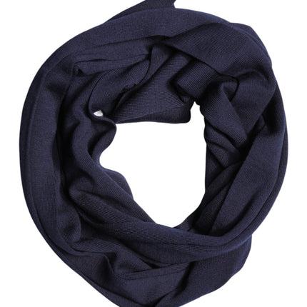 Dolce & Gabbana Blue Wool DG Loves London Neck Wrap Scarf
