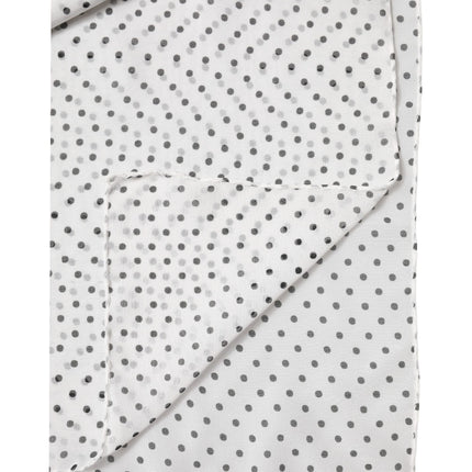 Dolce & Gabbana White Polka Dot Polyester Shawl Scarf