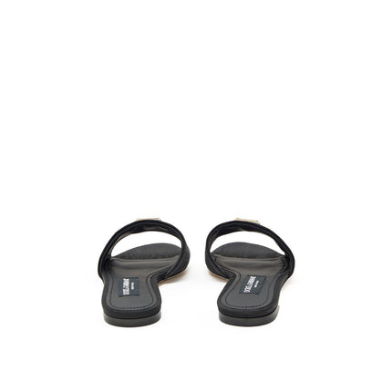 Dolce & Gabbana Black Polyester Slippers