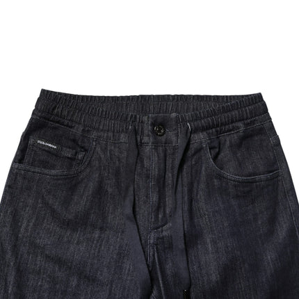 Dolce & Gabbana Black Cotton Stretch Skinny Denim Men Jeans