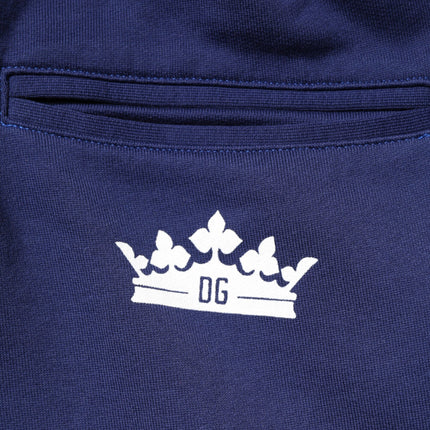 Dolce & Gabbana Blue Cotton Mid Waist Jogger Trousers Pants
