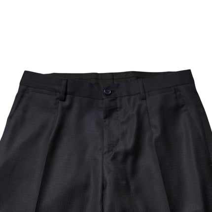 Dolce & Gabbana Black Wool Single Breasted Men 2 Piece Suit