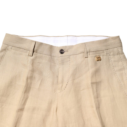 Dolce & Gabbana Beige Linen Single Breasted 2 Piece Suit