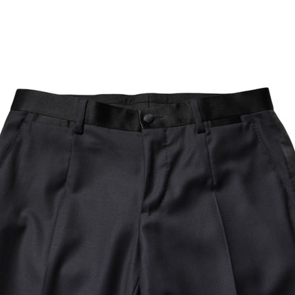 Dolce & Gabbana Black Wool Single Breasted 3 Piece Men Suit