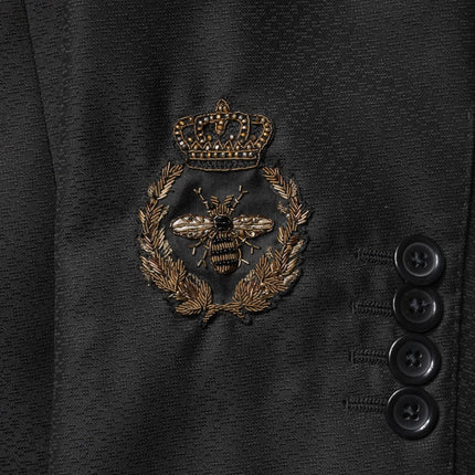 Dolce & Gabbana Black Embellished Single Breasted 2 Pc Suit