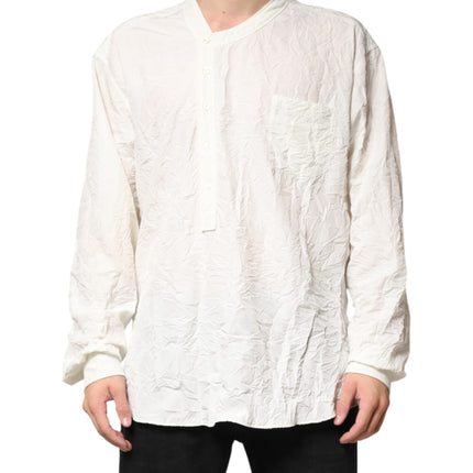 Dolce & Gabbana White Cotton Men Long Sleeves Men Shirt