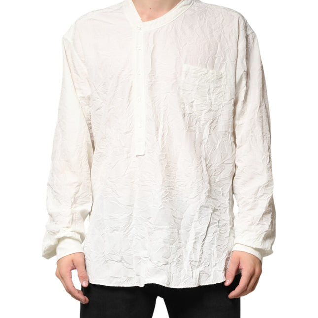 Dolce & Gabbana White Cotton Men Long Sleeves Men Shirt