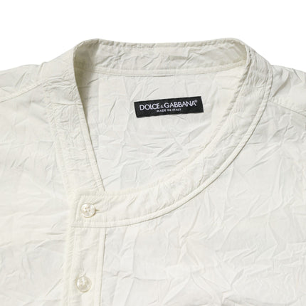 Dolce & Gabbana White Cotton Men Long Sleeves Men Shirt