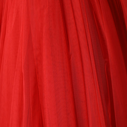 Dolce & Gabbana Red Floral Off Shoulder A-line Gown Dress