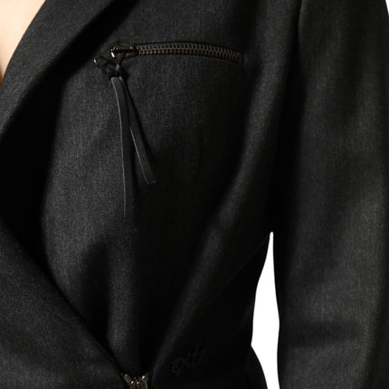 Exte Black Double Breasted Pants Blazer Jacket 2 Piece Suit