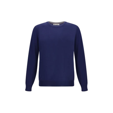 Brunello Cucinelli Blue Wool Oves Aries Sweatshirt