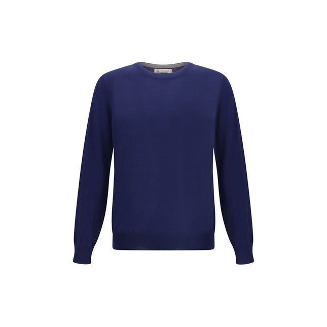 Brunello Cucinelli Blue Wool Oves Aries Sweatshirt