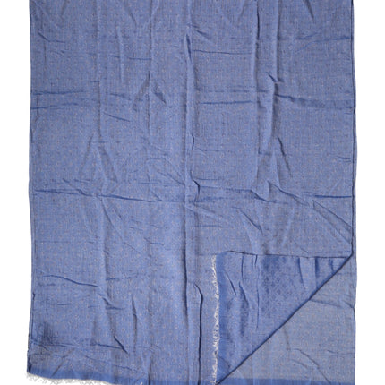 Dolce & Gabbana Blue Lace Stole Cotton Neck Wrap Shawl Scarf