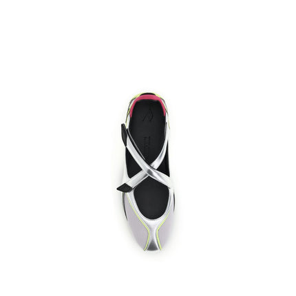 The Attico Silver Polyurethane Ballet Flats