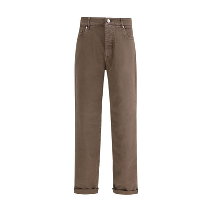 Brunello Cucinelli Brown Cotton Jeans Denim