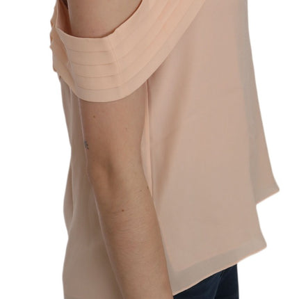 Alexander Wang Orange Off Shoulder Strap Square Neck Top Blouse