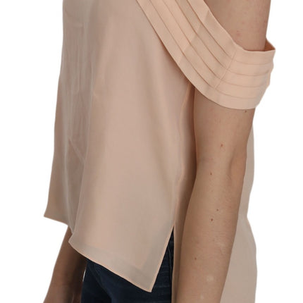 Alexander Wang Orange Off Shoulder Strap Square Neck Top Blouse