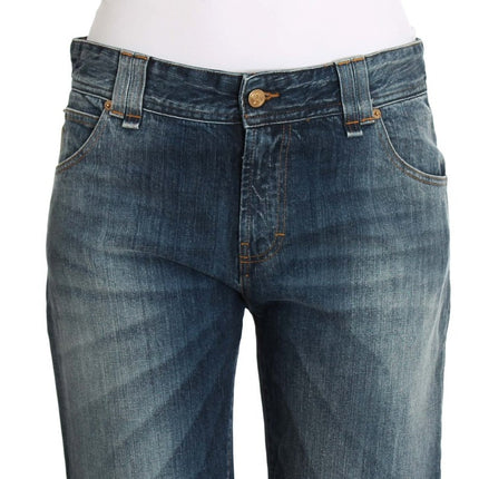 John Galliano Blue Wash Relaxed Fit Cotton Stretch Denim Jeans