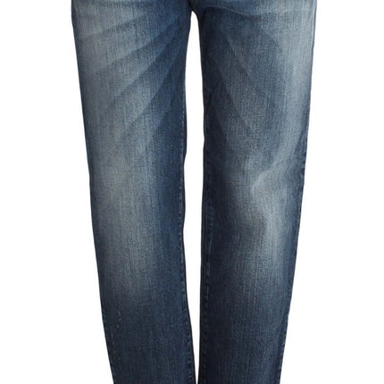 John Galliano Blue Wash Relaxed Fit Cotton Stretch Denim Jeans