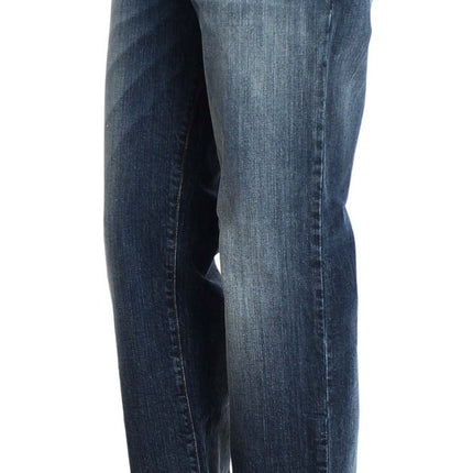 John Galliano Blue Wash Relaxed Fit Cotton Stretch Denim Jeans