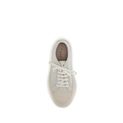 Marni White Calf Leather Bos Taurus Chunky Sneakers
