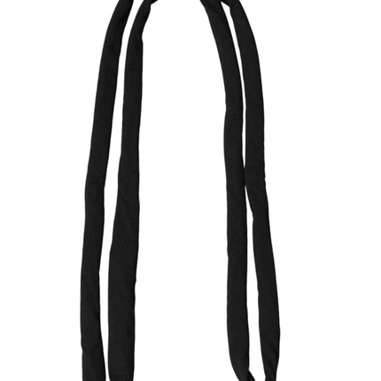 Dolce & Gabbana Black Wool Knitted Neck Wrap Shawl Men Scarf