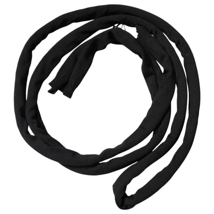 Dolce & Gabbana Black Wool Knitted Neck Wrap Shawl Men Scarf