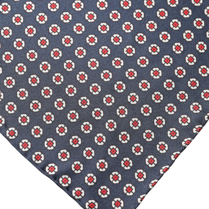 Dolce & Gabbana Blue Patterned Silk Square Handkerchief Scarf