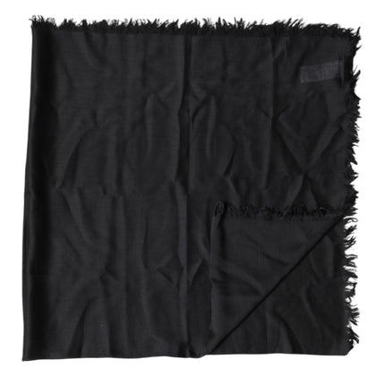 Dolce & Gabbana Black Lace Stole Neck Wrap Shawl Scarf
