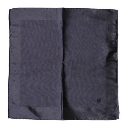 Dolce & Gabbana Blue Logo Silk Men Square Handkerchief Scarf
