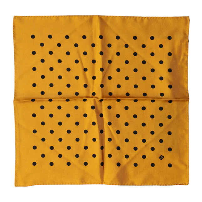 Dolce & Gabbana Orange Polka Dot Square Handkerchief Scarf