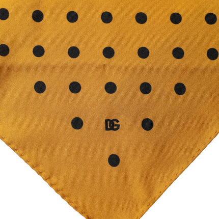 Dolce & Gabbana Orange Polka Dot Square Handkerchief Scarf