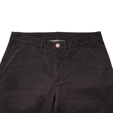 Sun68 Dark Brown Cotton Stretch Skinny Mid Waist Men Trouser Pants