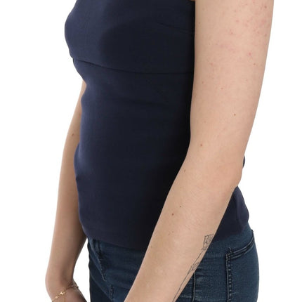 Costume National Strapless Zipper Back Tube Top Blouse