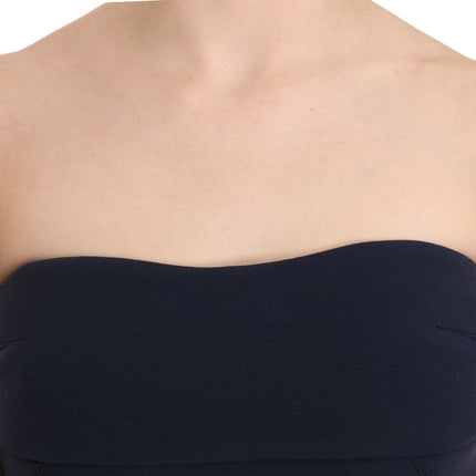 Costume National Strapless Zipper Back Tube Top Blouse