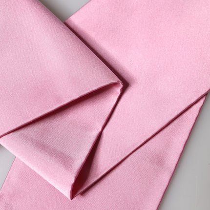 Dolce & Gabbana Pink Silk Fringes Neck Wrap Foulard Scarf